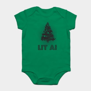 Lit AF (black) Baby Bodysuit